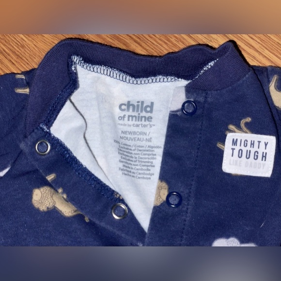 Onesies lot 4 long sleeve footie pajamas newborn boy winter fall set - Picture 5 of 11